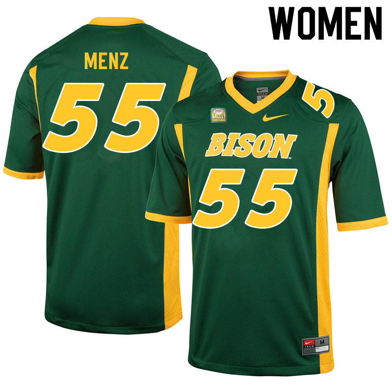 Women #55 Kole Menz North Dakota State Bison College Football Jerseys Sale-Green - Click Image to Close